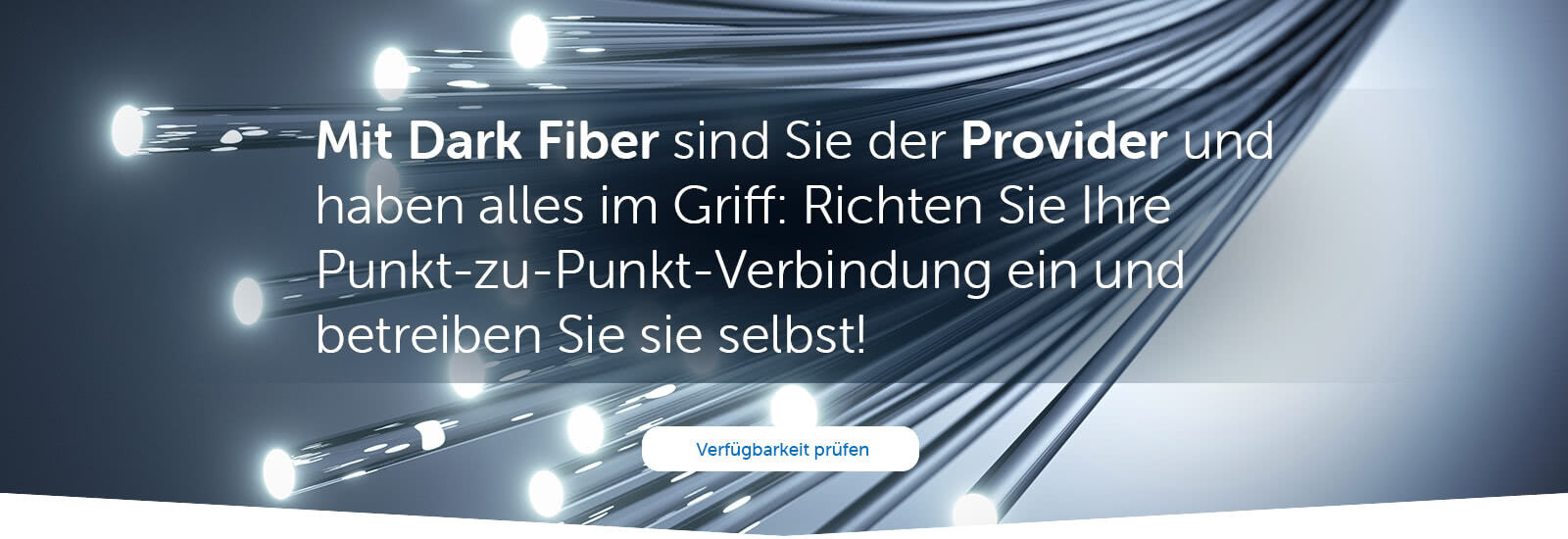 Mit Dark Fiber sind Sie der Provider und haben alles im Griff: Richten Sie Ihre Punkt-zu-Punkt-Verbindung ein und betreiben Sie sie selbst!