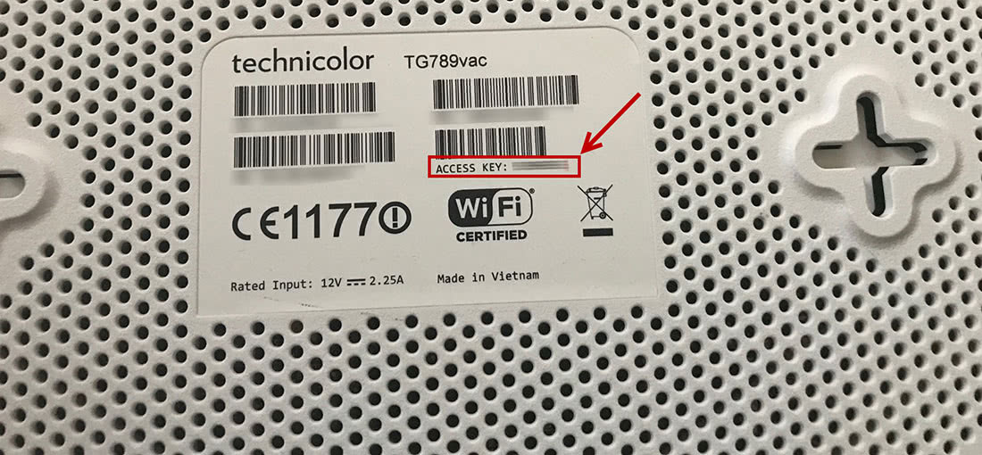 technicolor router red light