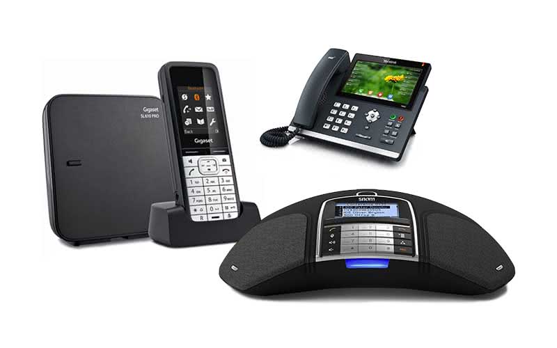 Grosse Auswahl an IP-Telefonen und Softphones
