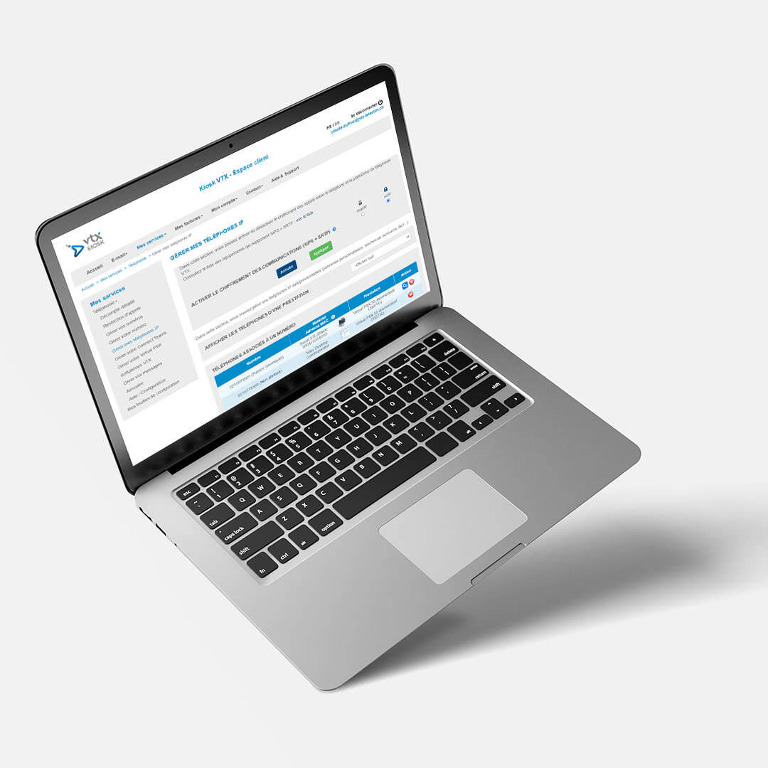 Virtual PBX : Pilotez votre service de téléphonie d'entreprise en quelques clics depuis le Kiosk VTX !